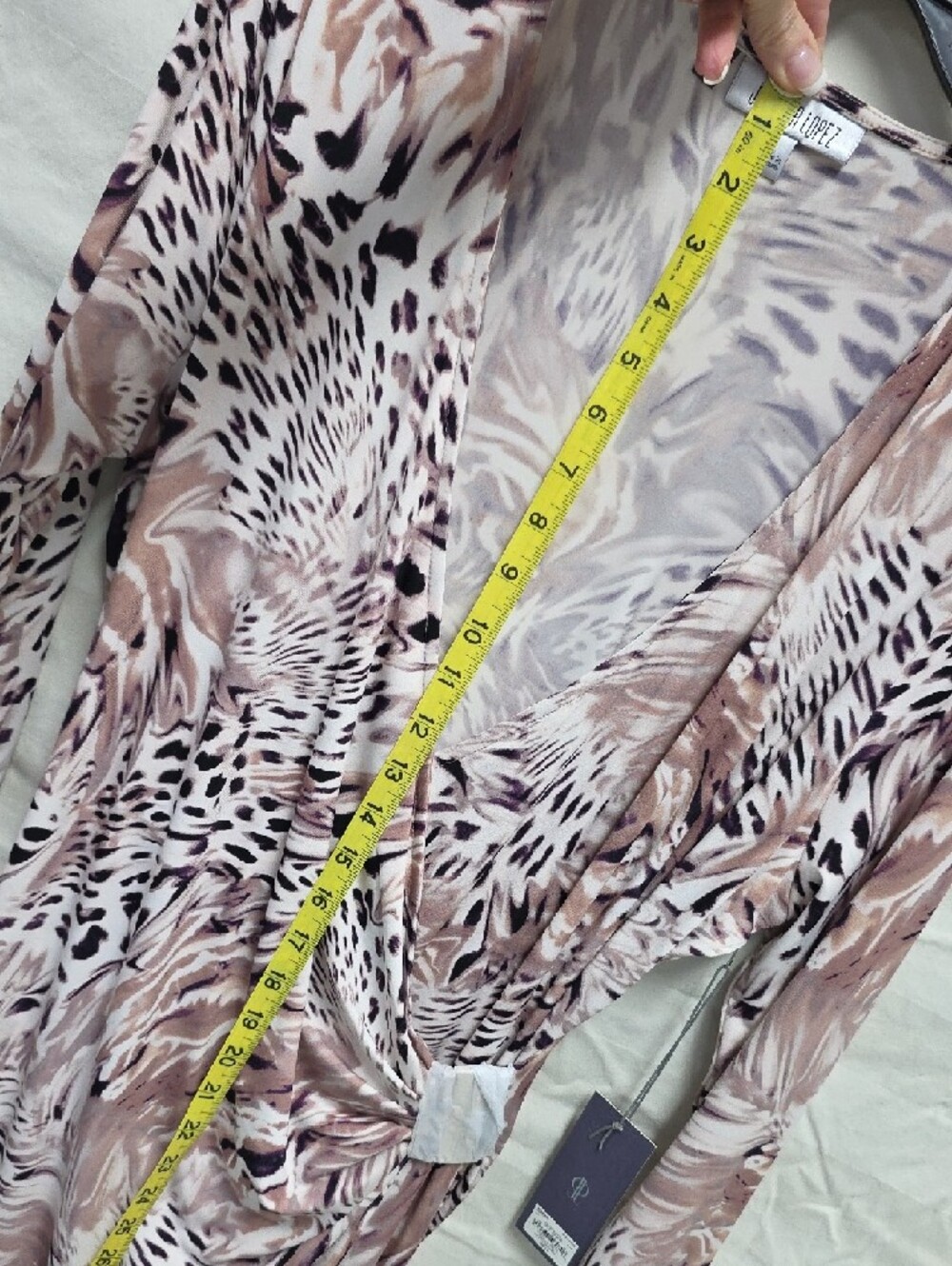 Jennifer Lopez Blush and Cream Animal Print Dress - Picture 5 of 7